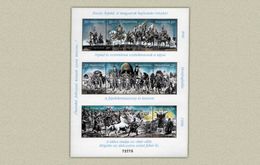 Hungary 1996. Animals / Horses Feszty Panorama Special Post Sheet (I-II-II Strips In One Big Sheet) MNH (**) Michel: - - Fogli Completi