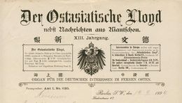 Allemagne - Berlin - Entête Du 19 Septembre 1899 - Der Ostasiatische Lloyd - Nebft Nachrichten Aus Kiautfchou. - 1800 – 1899