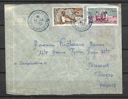 Côte Française Des Somalis Lettre Du 27 11 1951  De Djibouti Vers Mirecourt 88 - Lettres & Documents