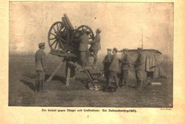 Am Ballonabwehrgeschuetz / Druck  Aus Zeitschrift/1915 - Packages