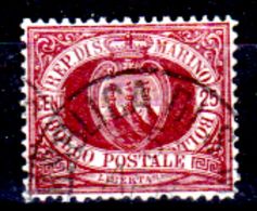 San-Marino-F0105 - Valore Del 1877 (o) - Senza Difetti Occulti. - Usados