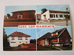 CP 62 Pas De Calais IZEL LES HAMEAUX Prés Aubigny En Artois Multivues L'église La Mairie Et Les écoles Les Maisons 1985 - Aubigny En Artois