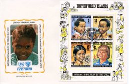 Virgin Islands, 1979, International Year Of The Child, IYC, United Nations, FDC, Michel Block 10 - Iles Vièrges Britanniques