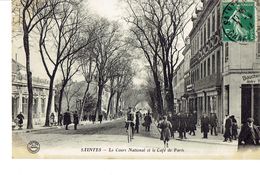 Saintes   Le Cours National Et Le Café De Paris..année 1908 - Autres & Non Classés