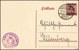 Beleg 7½ A. 5½ Pfg., Tadellose Orts-Postkarte Mit Stempel ELLWANGEN 16/8 19. (Michel: DP50) - Sonstige & Ohne Zuordnung