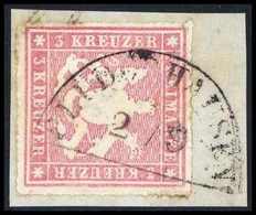 Briefst. PLÜDERHAUSEN, Bahn-Segmentstempel Klar Und Voll Auf Kab.-Bfstk. 3 Kr. (Michel: 31a) - Sonstige & Ohne Zuordnung