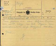 Beleg 1907, WINDHUK DSWA, Violetter L2 Zweimal Auf Reichspost-Telegrammformular (C.187), Eingehend Von Swakopmund. Selte - Sonstige & Ohne Zuordnung