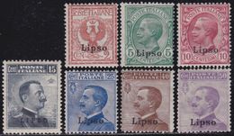 COLONIE ITALIANE EGEO LIPSO 1912 VEIII Serie Completa 7v Nuovi TL Leggera - Egée (Lipso)