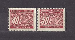 Bohemia & Moravia Böhmen Und Mähren 1939 MNH ** Mi P 5, 6 Sc J 5, 6 Portomarken. Postage Due. German Occupation. - Neufs