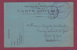 280218 GUERRE 14/18 - FM MILITAIRE 8e Section COA Détachement Lycée CONDORCET DIJON 1914 Fond Bleu - Storia Postale