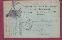 280218 GUERRE 14/18 - FM Correspondance Des Armées De La République Illustration Bivouac Fusil - Storia Postale