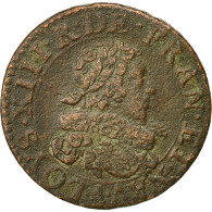 Monnaie, France, Double Tournois, 1629, Paris, TB+, Cuivre, CGKL:396 - 1610-1643 Luis XIII El Justo