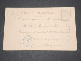 MADAGASCAR - Carte Postale De Saint Denis De La Réunion Pour Militaire à Diégo Suarez En 1903 , Taxé - A Voir - L 14564 - Lettres & Documents