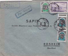 Lettre Commerciale Edgar Nathan Alger Algérie Pour SAPIT Rosheim 1952 Poste Aérienne - Luftpost