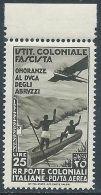 1934 EMISSIONI GENERALI POSTA AEREA DUCA DEGLI ABRUZZI LUSSO MNH ** - I36-5 - Algemene Uitgaven