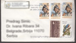 USA Modern Stamps Travelled Cover To Serbia - Lettres & Documents