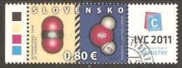 Slovakia 2011 Mi# 652 Zf Used - International Year Of Chemistry - Used Stamps