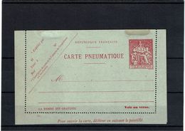 CTN27 - CARTE PNEUMATIQUEE CHAPLAIN 30c  DATE 724 STORCH N°A5 - Pneumatici