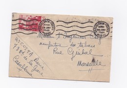ENVELOPPE  DE CASABLANCA POUR MARSEILLE DU 29/01/1949 - Lettres & Documents