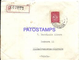 90266 PÒRTUGAL COIMBRA COVER YEAR 1978 REGISTERED CIRCULATED TO SPAIN NO POSTAL POSTCARD - Sonstige & Ohne Zuordnung