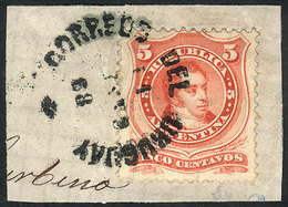 190 ARGENTINA: GJ.38, On Fragment With Complete Rimless Datestamp Of CONCEPCIÓN DEL URUG - Sonstige & Ohne Zuordnung