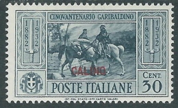 1932 EGEO CALINO GARIBALDI 30 CENT MH * - I39 - Egeo (Calino)