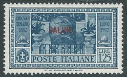 1932 EGEO CALINO GARIBALDI 1,25 LIRE MH * - I39 - Egeo (Calino)