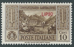 1932 EGEO LIPSO GARIBALDI 10 CENT MH * - I39-4 - Egée (Lipso)