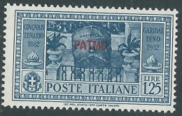 1932 EGEO PATMO GARIBALDI 1,25 LIRE MH * - I39-6 - Egée (Patmo)