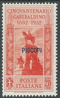 1932 EGEO PISCOPI GARIBALDI 2,55 LIRE MH * - I39-7 - Ägäis (Piscopi)