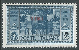 1932 EGEO SIMI GARIBALDI 1,25 LIRE MH * - I39-8 - Egée (Simi)