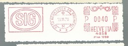 EMA AFS METER STAMP FREISTEMPEL -  CUT SWISS SIG NUUHAUSEN AM RHEINFALL SVIZZERA - Frankiermaschinen (FraMA)