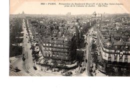 Cpa Paris Perspective Du Bd Henri4 Et De La Rue St Antoine Prise De La Colonne De Juillet - Distretto: 11