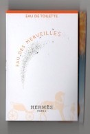 Tube Sur Carte Echantillon HERMES  EAU DES MERVEILLES  EDT 2 ML - Perfume Samples (testers)