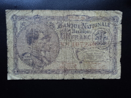 BELGIQUE : 1 FRANC  26.09.1920   P 92   B+ - 1 Franc