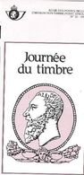 FDC Sur Feuillet Poste Belge 1 Timbre MNH Collé Sur Bande 1 ObL. 1er Jour Journée Du Timbre. - 1991-2000