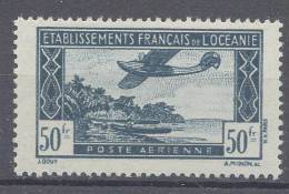 Océanie P.A. N° 17 XX  50 F. Bleu-gris Sans "RF"  TB - Airmail