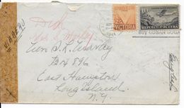 1944 - ENVELOPPE Avec CENSURE De HABANA => NEW YORK (USA) - Lettres & Documents