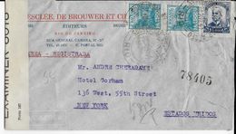 BRESIL - 1941 - ENVELOPPE RECOMMANDEE AIRMAIL Avec CENSURE US De RIO => USA - Lettres & Documents