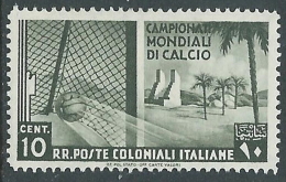 1934 EMISSIONI GENERALI MONDIALI DI CALCIO 10 CENT MH * - I41-6 - General Issues