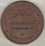 Jeton Tramways. COOPERATIVA TRANVIAS DE BARCELONA. 10 CENTIMOS 1916. - Monedas/ De Necesidad