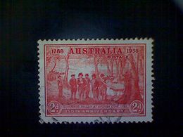 Australia, Scott #163, Used (o), 1937, Settlement Of New South Wales, Arthur Phillip And Party, 2d, Red Violet - Oblitérés