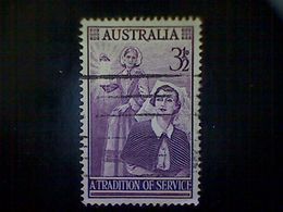 Australia, Scott #284, Used (o), 1955, Centenary Of Florence Nightingale's Work In Crimea, 3½d, Red Violet - Oblitérés