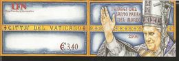 J) 2007 VATICAN CITY, BOOKLET, THE JOURNEYS OF THE HOLY FATHER IN THE WORLD, ADHESIVE STICKER, XF - Storia Postale