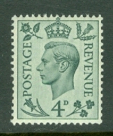 G.B.: 1937/47   KGVI    SG468    4d   Grey-green    MNH - Neufs