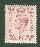 G.B.: 1937/47   KGVI    SG470    6d   Purple    MNH - Unused Stamps