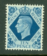 G.B.: 1937/47   KGVI    SG474    10d   Turquoise-blue    MNH - Ongebruikt