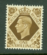 G.B.: 1937/47   KGVI    SG475    1/-   Bistre-brown    MNH - Unused Stamps