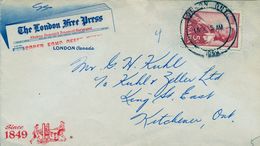 1959 , CANADÁ , " THE LONDON FREE PRESS " , SOBRE COMERCIAL CIRCULADO , MAT. LONDON ONT. - Lettres & Documents