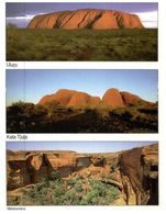 (123) Australia - (with Stamps At Back Of Card) - NT - Uluru - Olga - Kings Canyon - Uluru & The Olgas